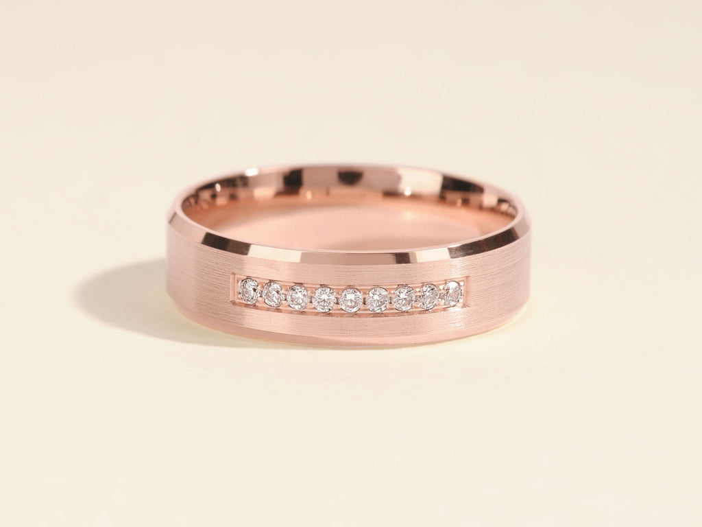 0.25 CT Men's Channel Setting Diamond Wedding Band