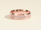 0.25 CT Men's Channel Setting Diamond Wedding Band
