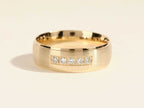 0.15 TCW Men's Five Stone Diamond Wedding Band