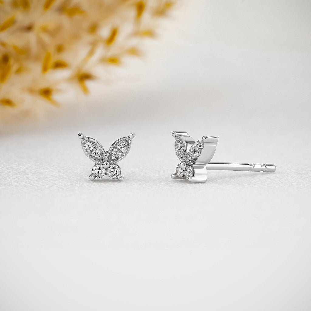 0.80 TCW Round Moissanite Diamond Stud Earrings