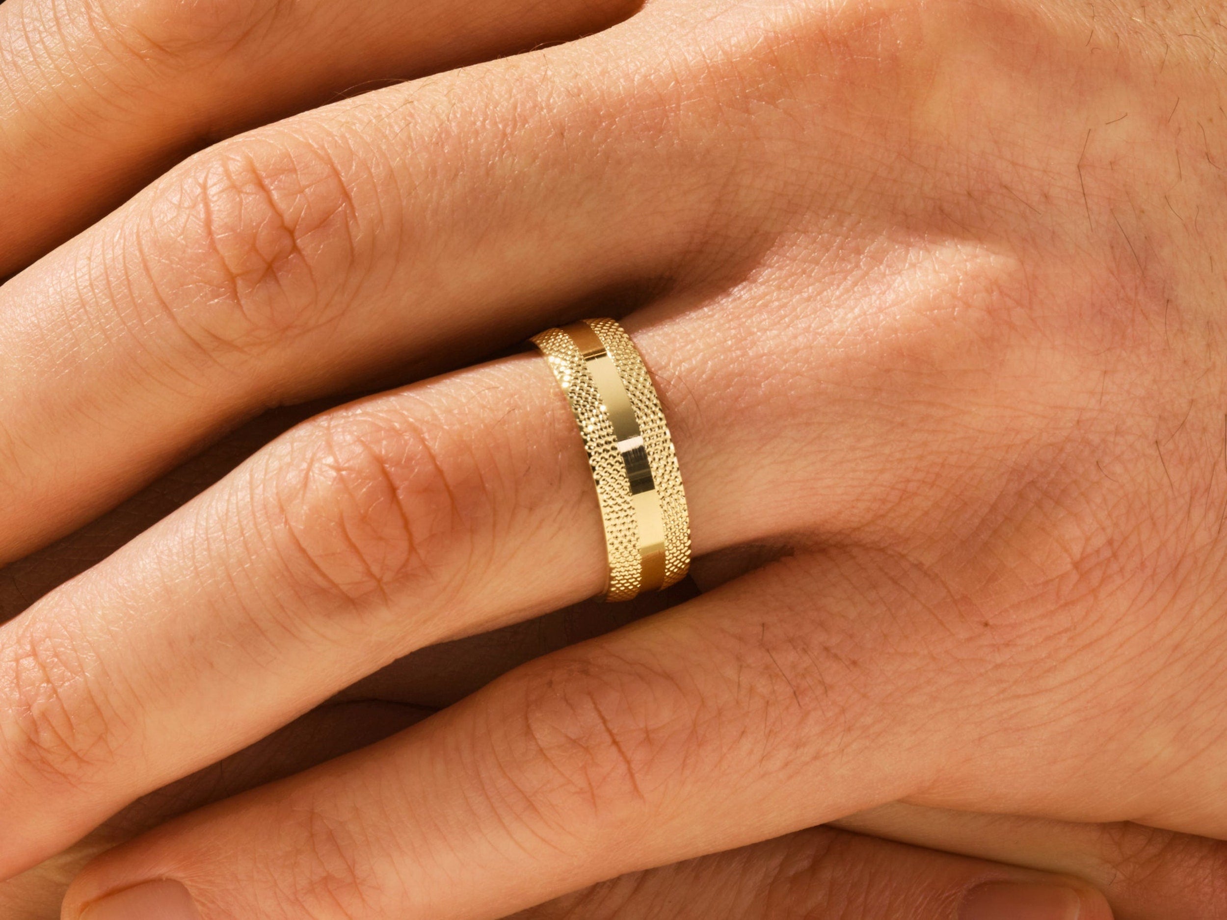 Men's Wedding Band with Accented