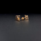 0.40 TCW Round Moissanite Diamond Bezel Stud Earrings