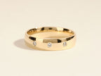 0.20 CT Round Three Stone Style Men's Wedding Band.