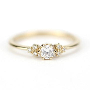 diamond engagement ring, minimalist ring diamond, engagement ring gold diamond