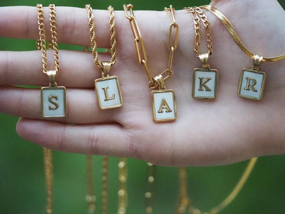 Customized A to Z 10k gold name necklace