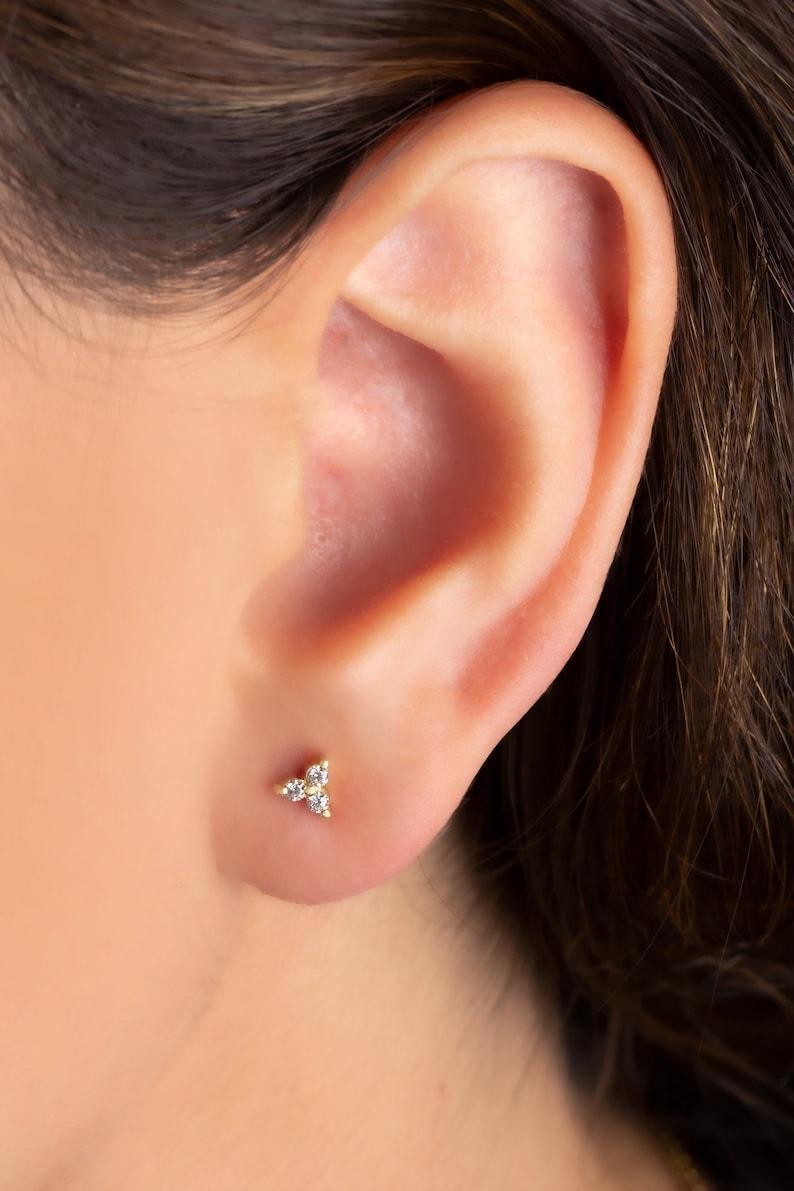 Trilogy Diamond Studs Earrings