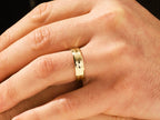 Grooved Block Detailed Men's Wedding Band