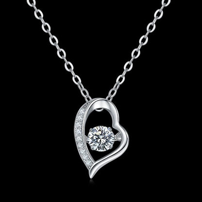 Elegance Heart Moissanite Keepsake Necklace