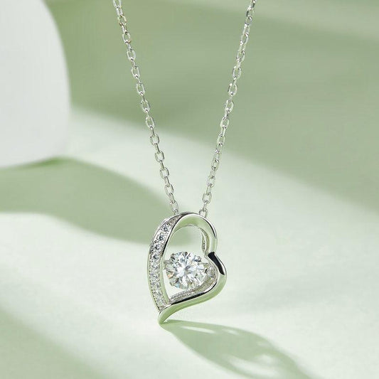 Elegance Heart Moissanite Keepsake Necklace