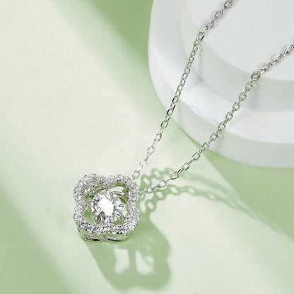 Elegance in Miniature: 0.5ct 5mm round Moissanite Charm Necklace