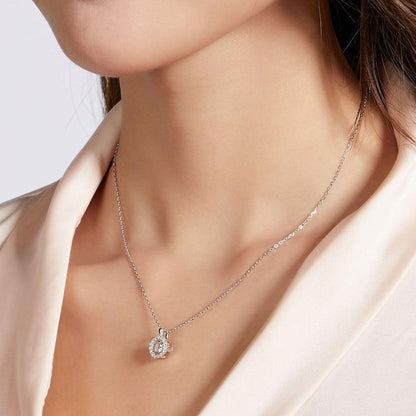 Timeless Treasures: 0.5ct Moissanite Pendant with Sterling Silver Details