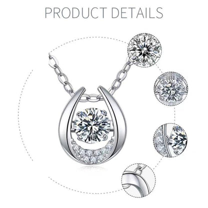 Sublime Radiance: 5mm Round Moissanite Necklace in 0.5ct