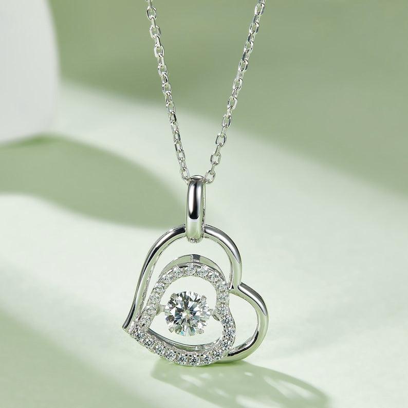 Enchanting 0.5ct Moissanite Necklace in a Classic Round Cut