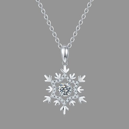 0.5ct 5mm Round Moissanite Pendant: Icy Radiance