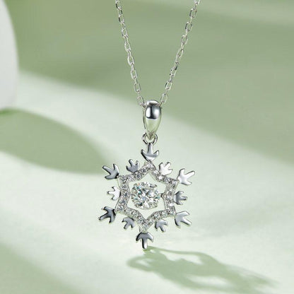 0.5ct 5mm Round Moissanite Pendant: Icy Radiance