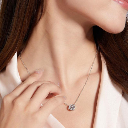 0.5ct 5mm Round A Touch of Luxury: Moissanite Necklace in Classic Style