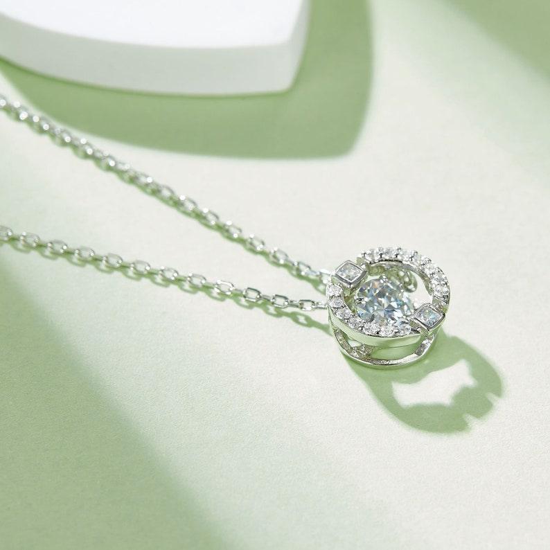 0.5ct 5mm Round A Touch of Luxury: Moissanite Necklace in Classic Style