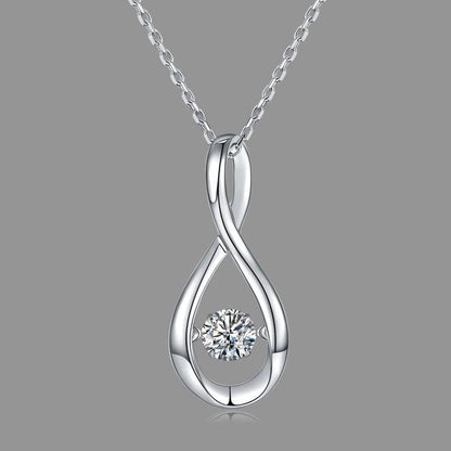 0.5ct 5mm Round Enchanting Moissanite Splendor: A Necklace of Timeless Beauty