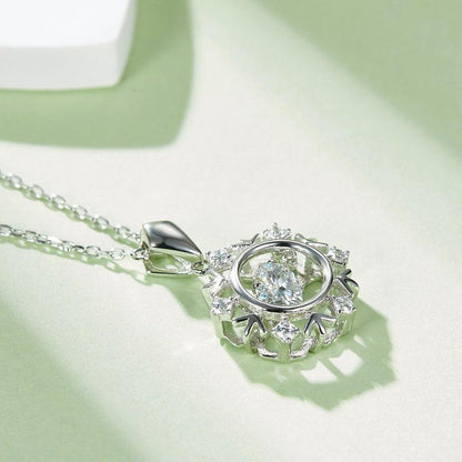 Shine Brighter: Celestial Moissanite Necklace 0.5ct 5mm Round