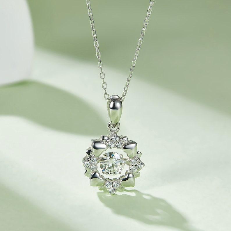 Captivating Simplicity: 0.5ct 5mm Round Moissanite Solitaire Pendant