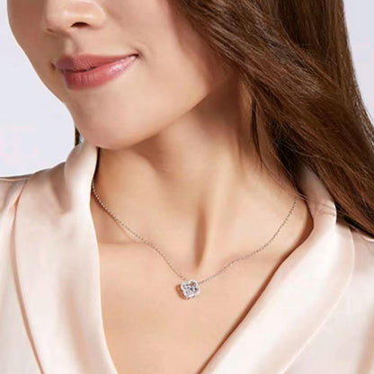 Elegance in Miniature: 0.5ct 5mm round Moissanite Charm Necklace