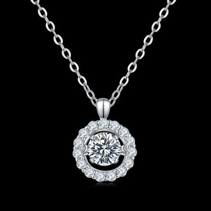 Timeless Treasures: 0.5ct Moissanite Pendant with Sterling Silver Details