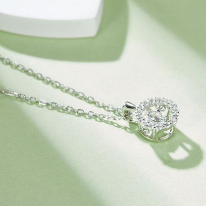 Timeless Treasures: 0.5ct Moissanite Pendant with Sterling Silver Details