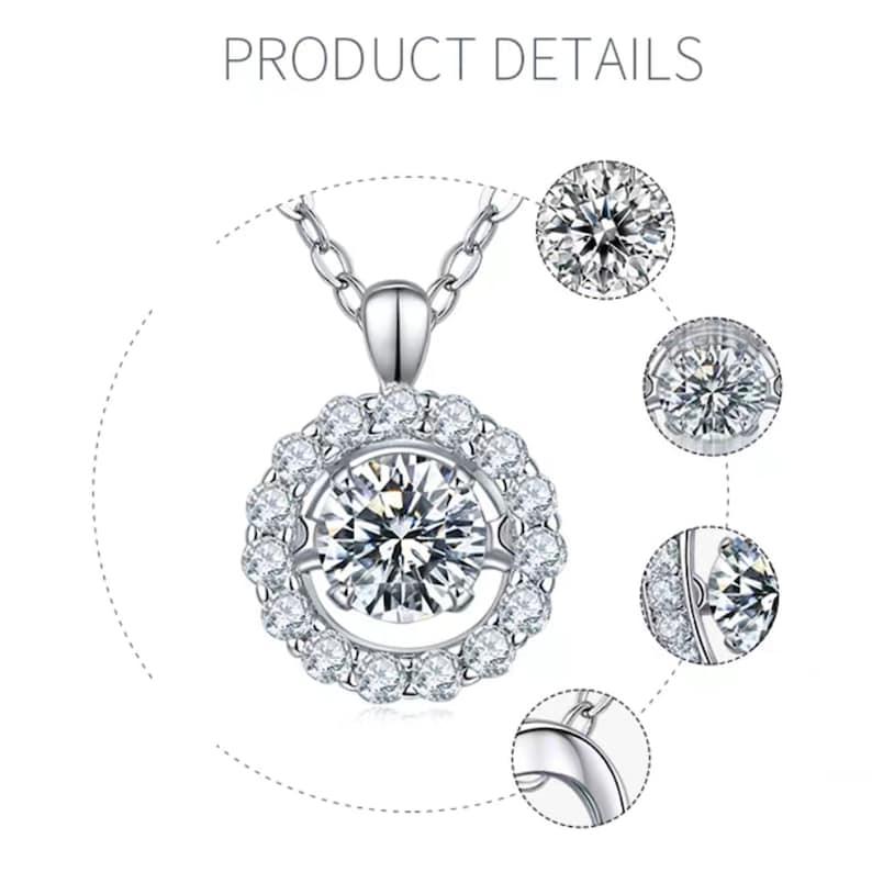 Timeless Treasures: 0.5ct Moissanite Pendant with Sterling Silver Details