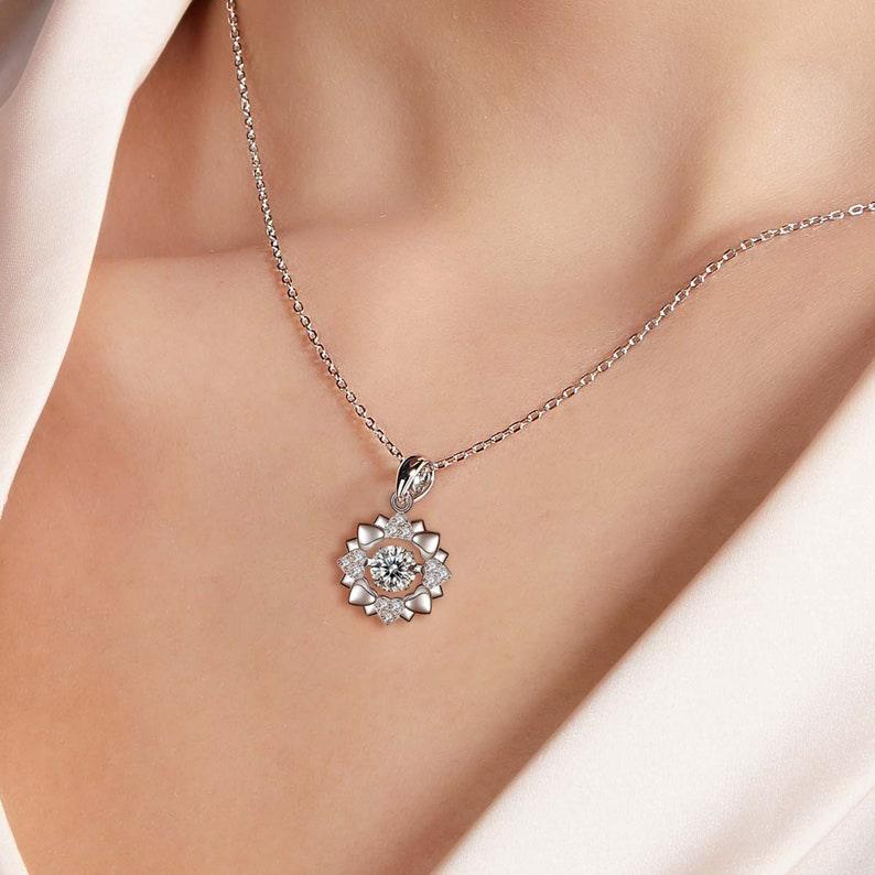 Captivating Simplicity: 0.5ct 5mm Round Moissanite Solitaire Pendant