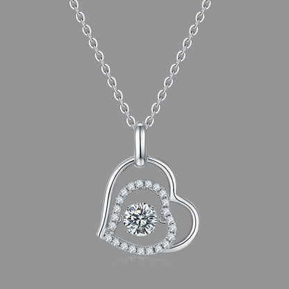 Enchanting 0.5ct Moissanite Necklace in a Classic Round Cut