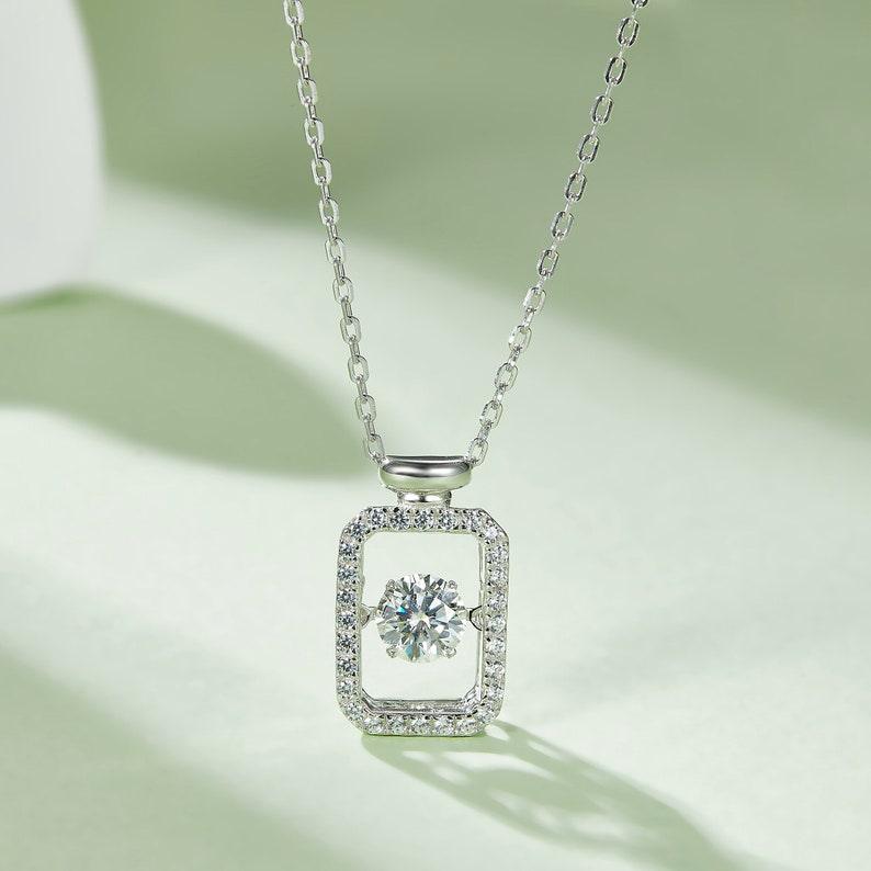 Shimmerig Brilliance: 0.5ct Moissanite Pendant | Fine jewelry | Elegant design