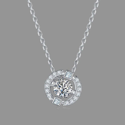 0.5ct 5mm Round A Touch of Luxury: Moissanite Necklace in Classic Style