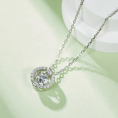 0.5ct 5mm Round A Touch of Luxury: Moissanite Necklace in Classic Style