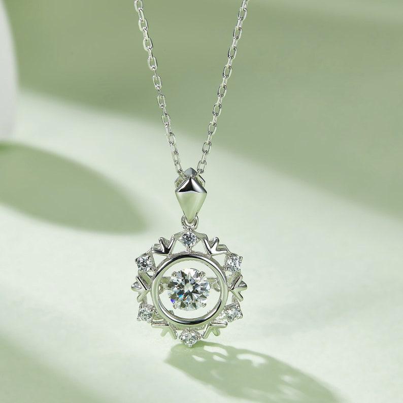 Shine Brighter: Celestial Moissanite Necklace 0.5ct 5mm Round