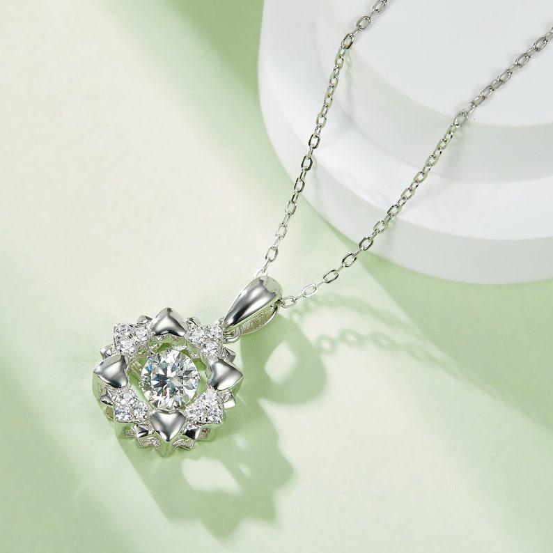 Captivating Simplicity: 0.5ct 5mm Round Moissanite Solitaire Pendant