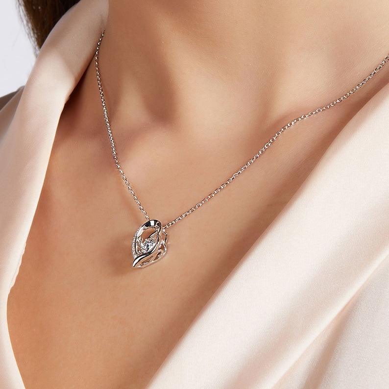 Elegance Heart Moissanite Keepsake Necklace