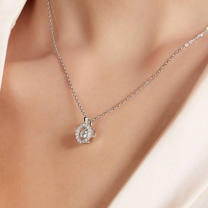 Timeless Treasures: 0.5ct Moissanite Pendant with Sterling Silver Details