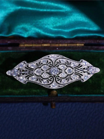 Antique Adwardian handmade Diamond Brooch pin