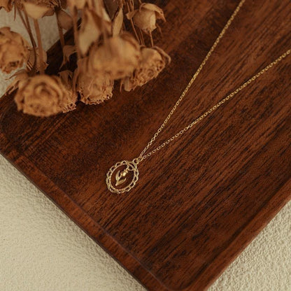 Delicate Flower Tulip Pendant Necklace