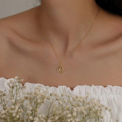 Delicate Flower Tulip Pendant Necklace