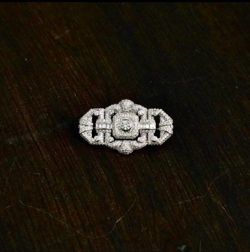 Retro Design Moissanite Diamond Adwardian Brooch pins