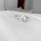 2.50 CT Round Moissanite Hidden Halo Setting Engagement Ring