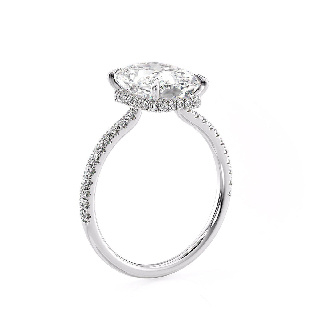 3.50 CT Radiant Moissanite Pave Setting Engagement Ring