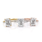 3.50 CT Radiant Moissanite Pave Setting Engagement Ring