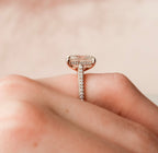 5.50 CT Radiant Moissanite Pave Setting Engagement Ring