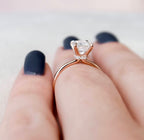 2.0 CT Emerald Moissanite Hidden Halo Engagement Ring