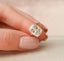 6.0 CT Elongated Cushion Moissanite Hidden Halo Engagement Ring