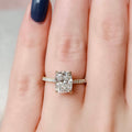 2.50 CT Elongated Cushion Moissanite Pave Setting Engagement Ring