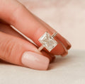 5.50 CT Radiant Moissanite Pave Setting Engagement Ring