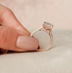 5.50 CT Radiant Moissanite Pave Setting Engagement Ring